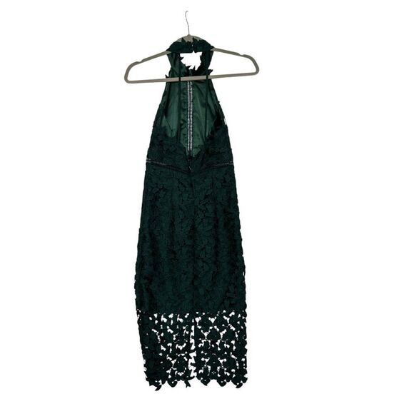 Bardot Green Gemma Lace Halter Cocktail Midi Dress | Size S - Picture 8 of 12